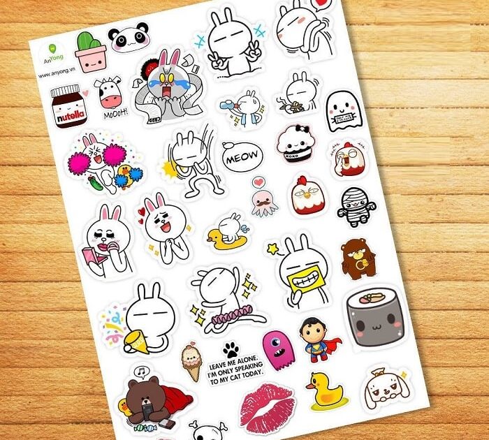Các loại sticker dễ thương và mẫu sticker chibi phổ biến